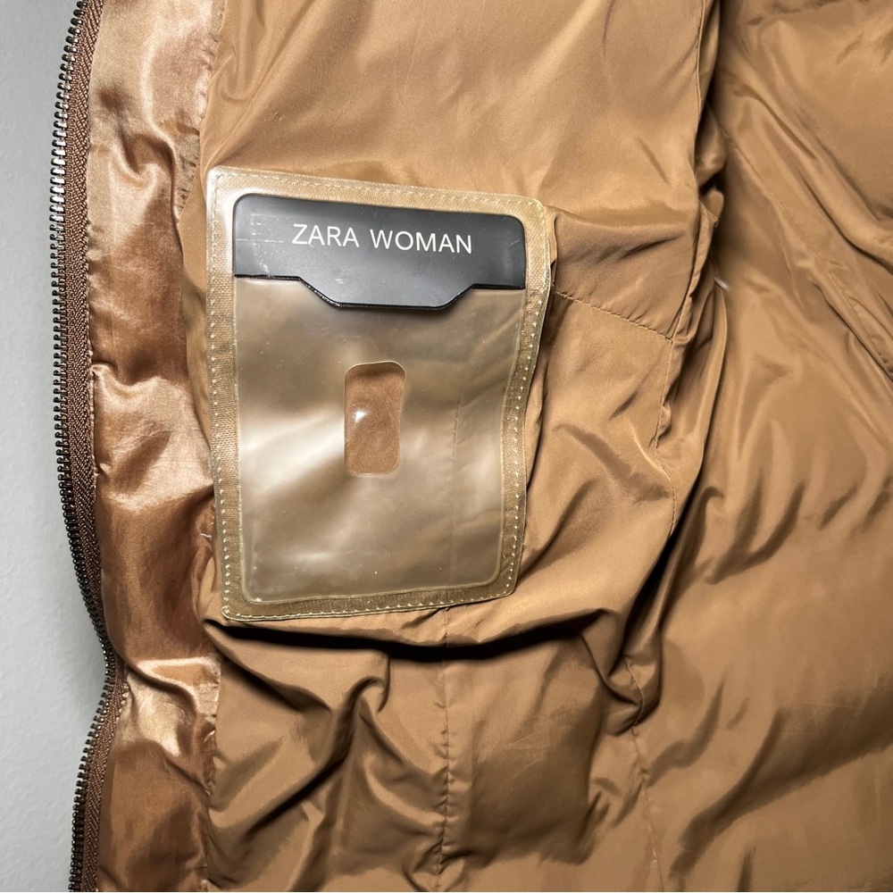 Zara Basic Women's Brown Polyester Large Collar B… - image 6